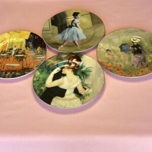 FINAL SALE PRICE American Atelier Impressionist 4 Pc Plate Set